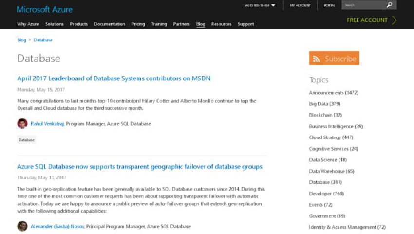 Database Blogs – Top 18 List